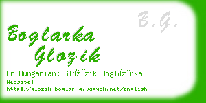 boglarka glozik business card